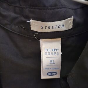 Old Navy Black Button Up Short Sleeve Top XL